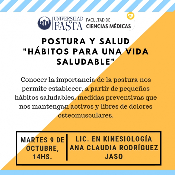 Conferencia "Postura y Salud. Hábitos para una Vida Saludable"