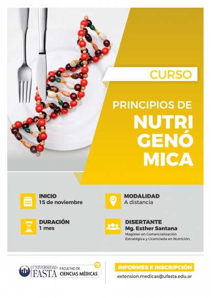 Curso a Distancia - PRINCIPIOS DE NUTRIGENÓMICA