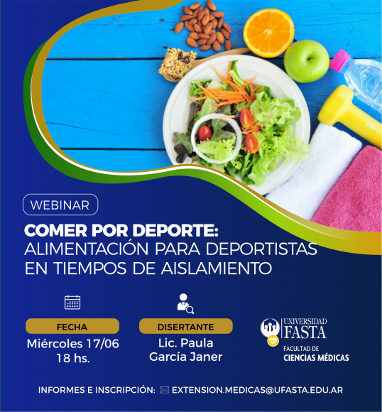 WEBINAR| Comer por Deporte: Alimentación para Deportistas en Tiempos de Aislamiento.