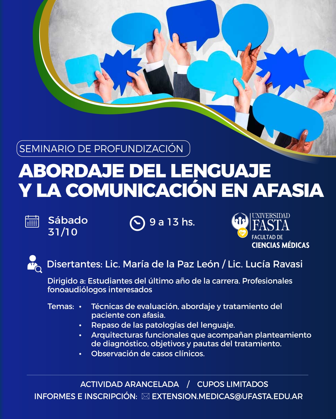 Seminario de Profundización “Abordaje del lenguaje y la comunicación en Afasia”