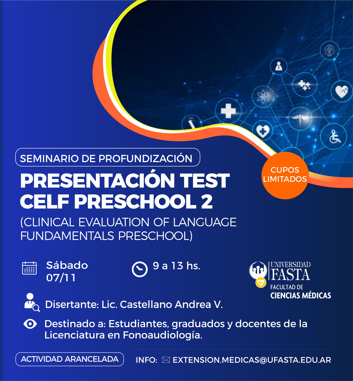 Seminario de Profundización "Presentación Test CELF Preschool 2 (Clinical Evaluation of Language Fundamentals Preschool)"