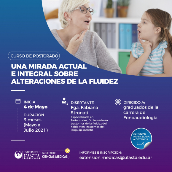 Curso de Postgrado a Distancia “Una mirada actual e integral sobre las alteraciones de la Fluidez”