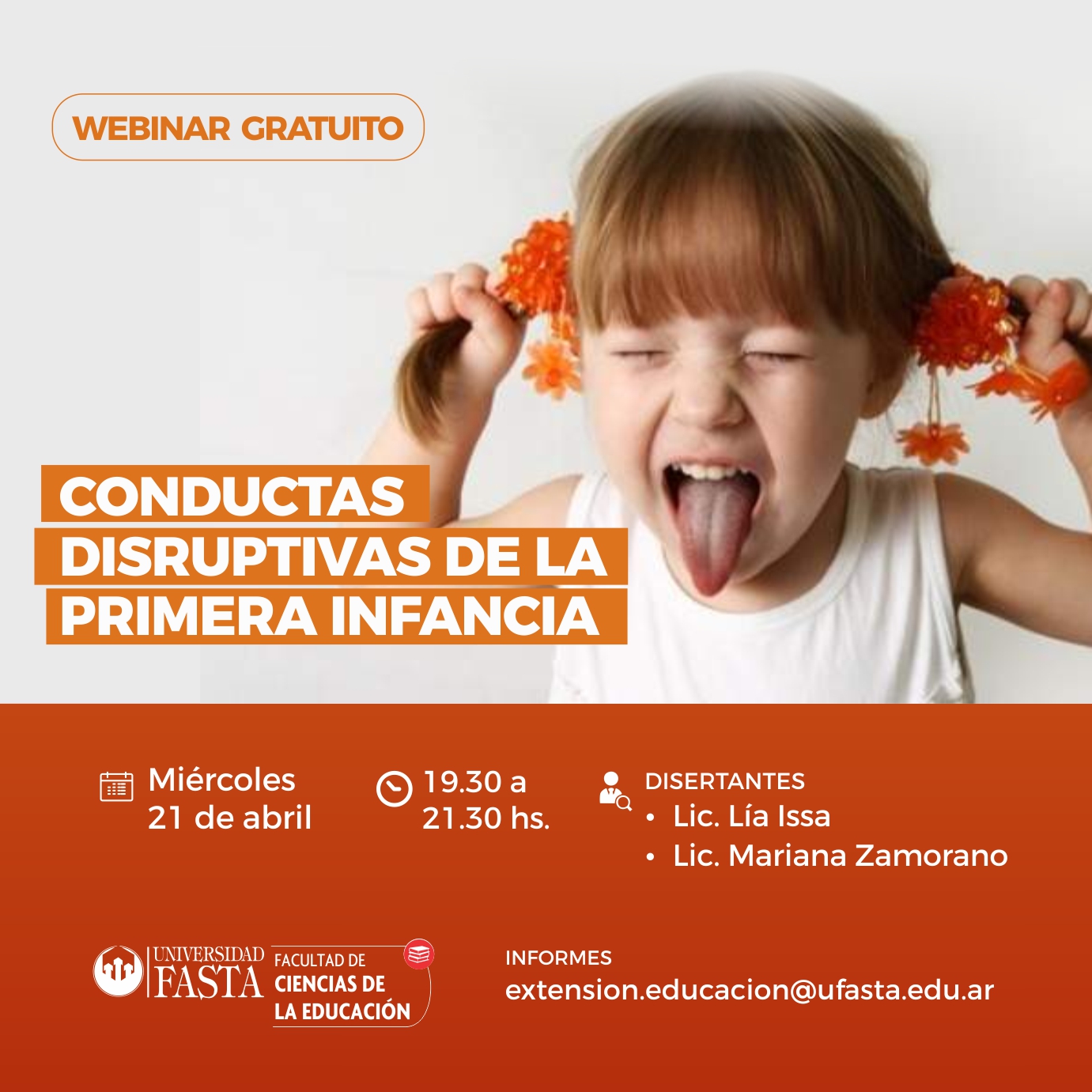 Webinar: Conductas Disruptivas de la Primera Infancia