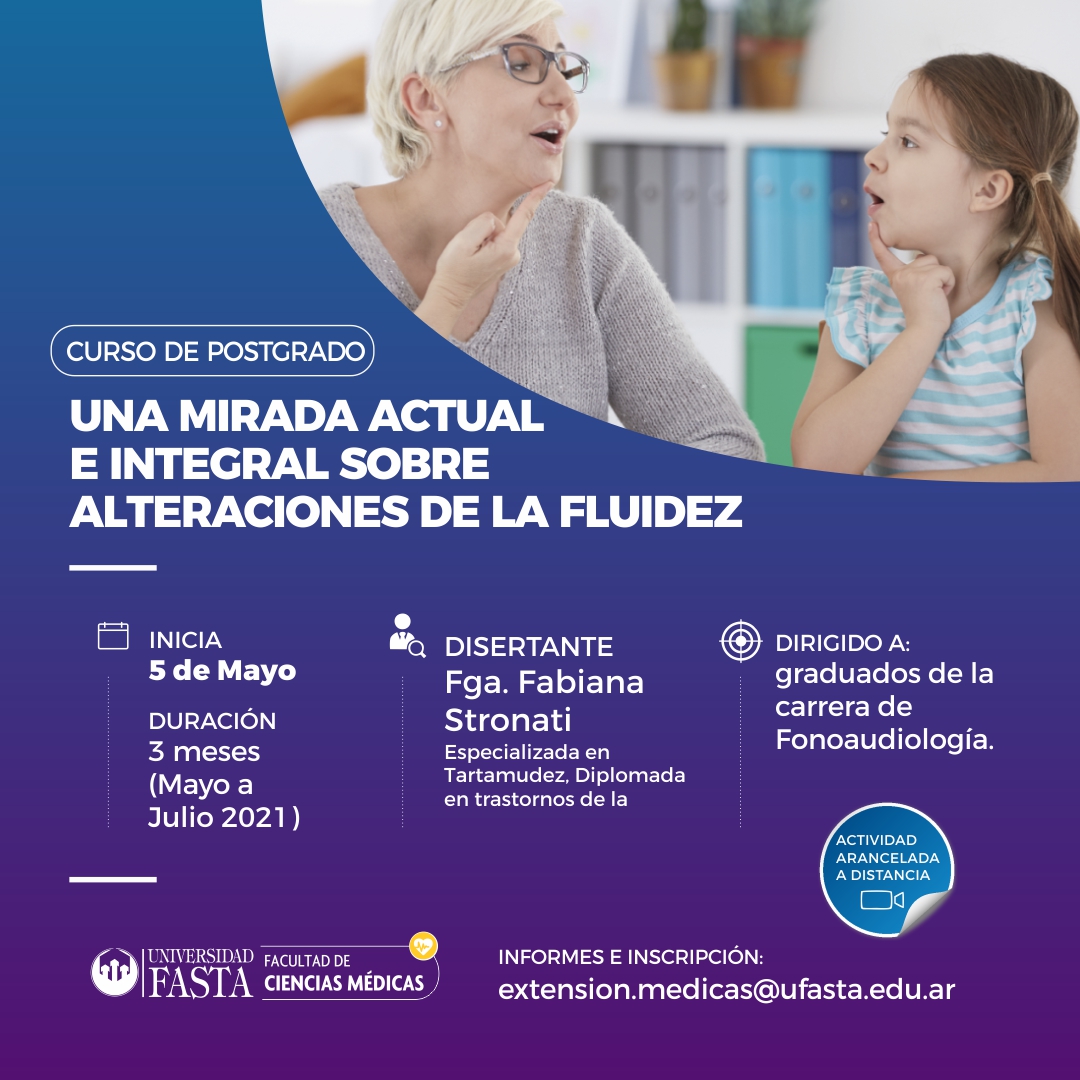 Curso de Postgrado a Distancia  “Una mirada actual e integral sobre las alteraciones de la Fluidez”