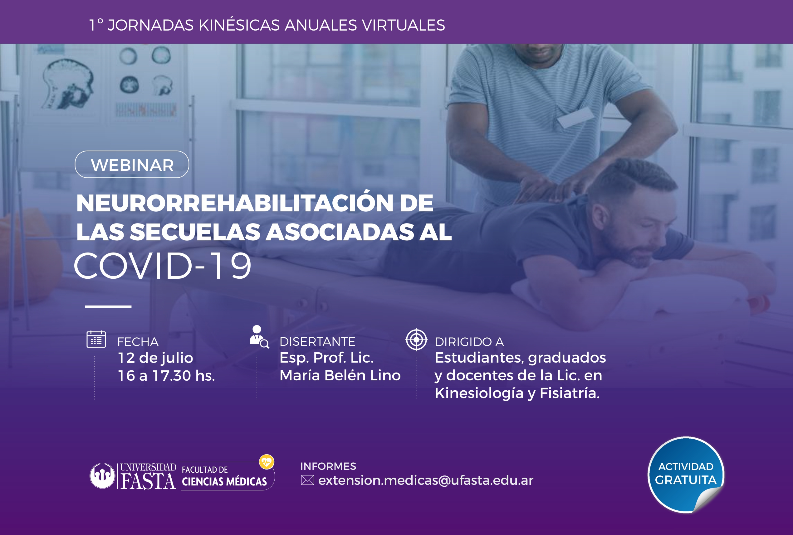 Webinar “Neurorrehabilitación de las secuelas asociadas al Covid-19”.