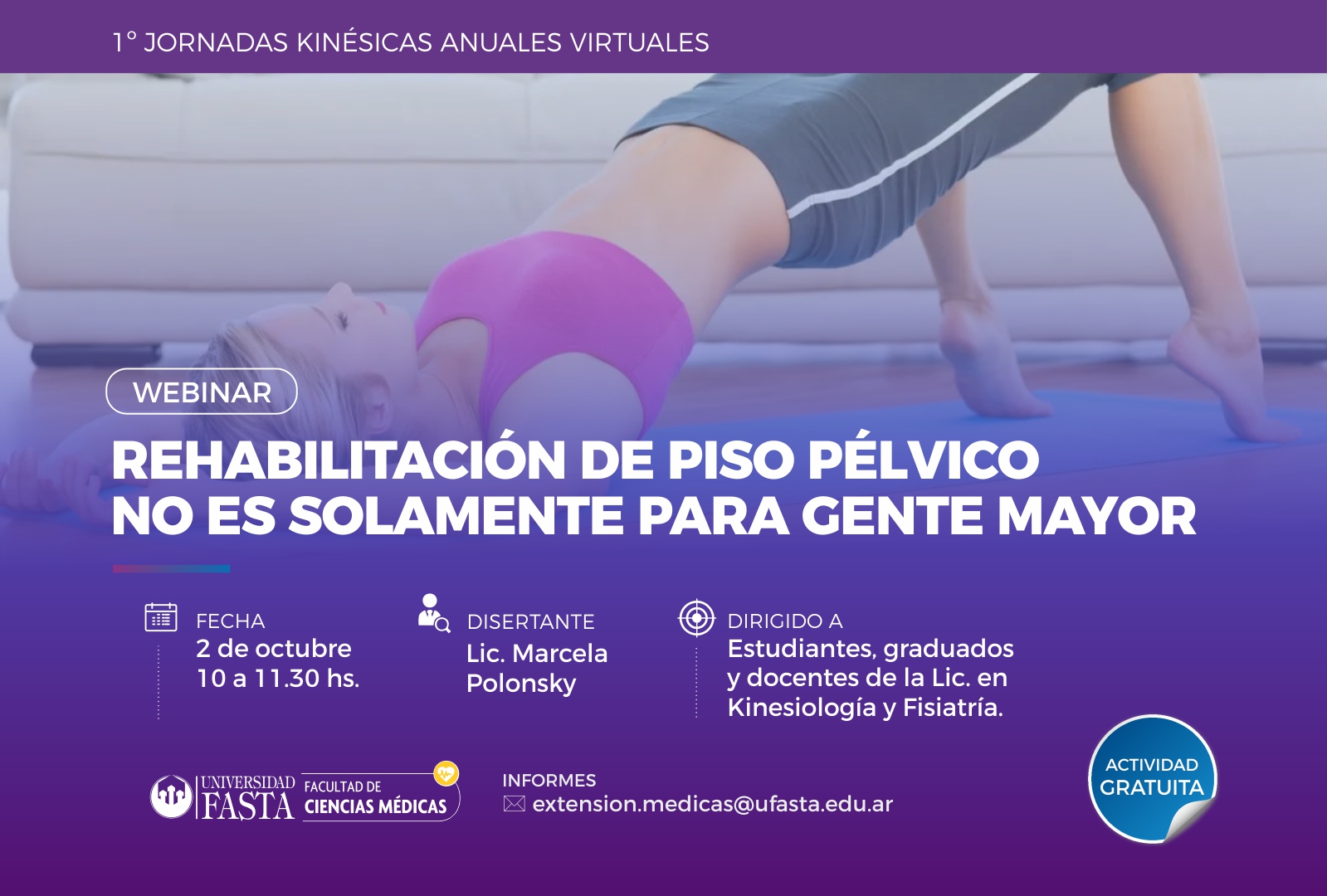 Webinar “Rehabilitación de Piso Pélvico no es solamente para gente mayor"