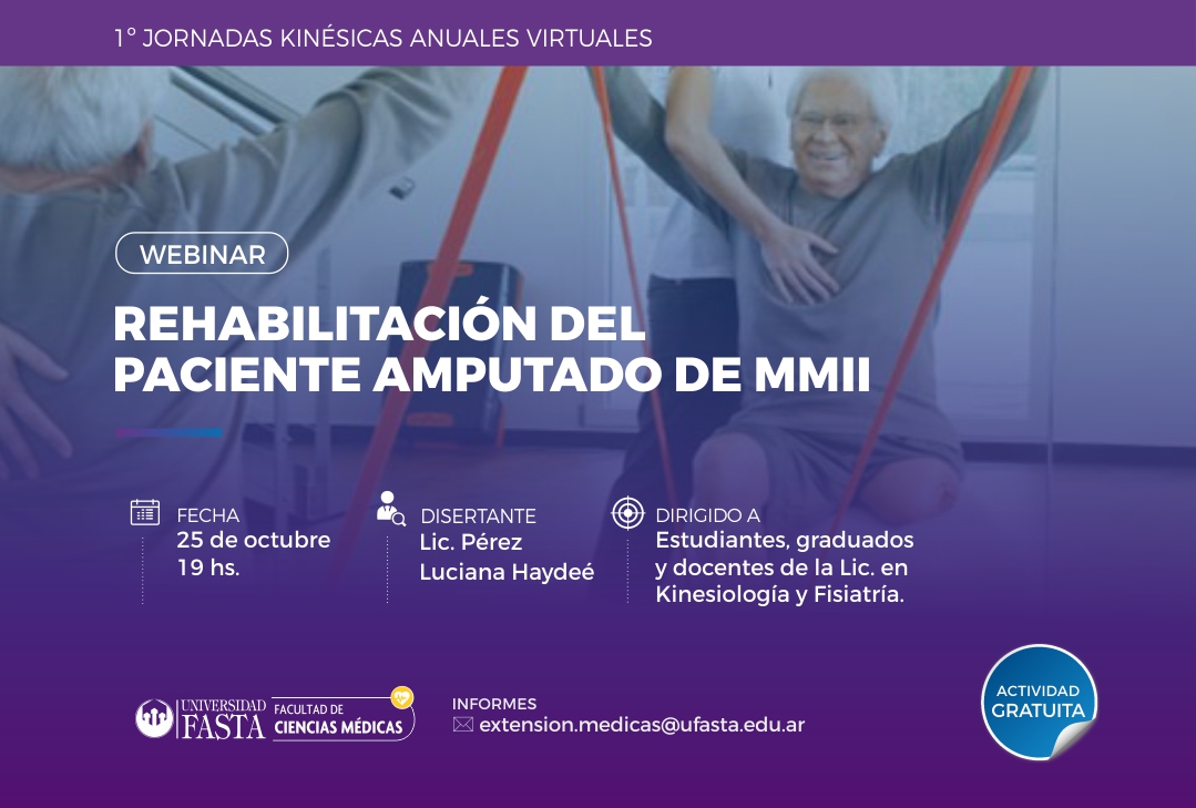 Webinar “Rehabilitación del paciente amputado de MMII”