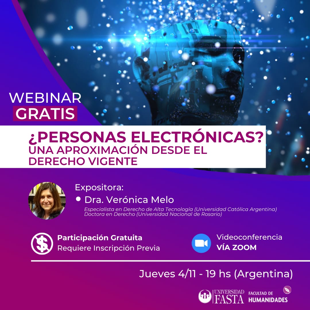 Webinar: ¿Personas Electrónicas? Una aproximación desde el Derecho Vigente