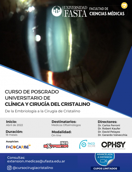 Curso de Postgrado Universitario de Clínica y Cirugía de Cristalino