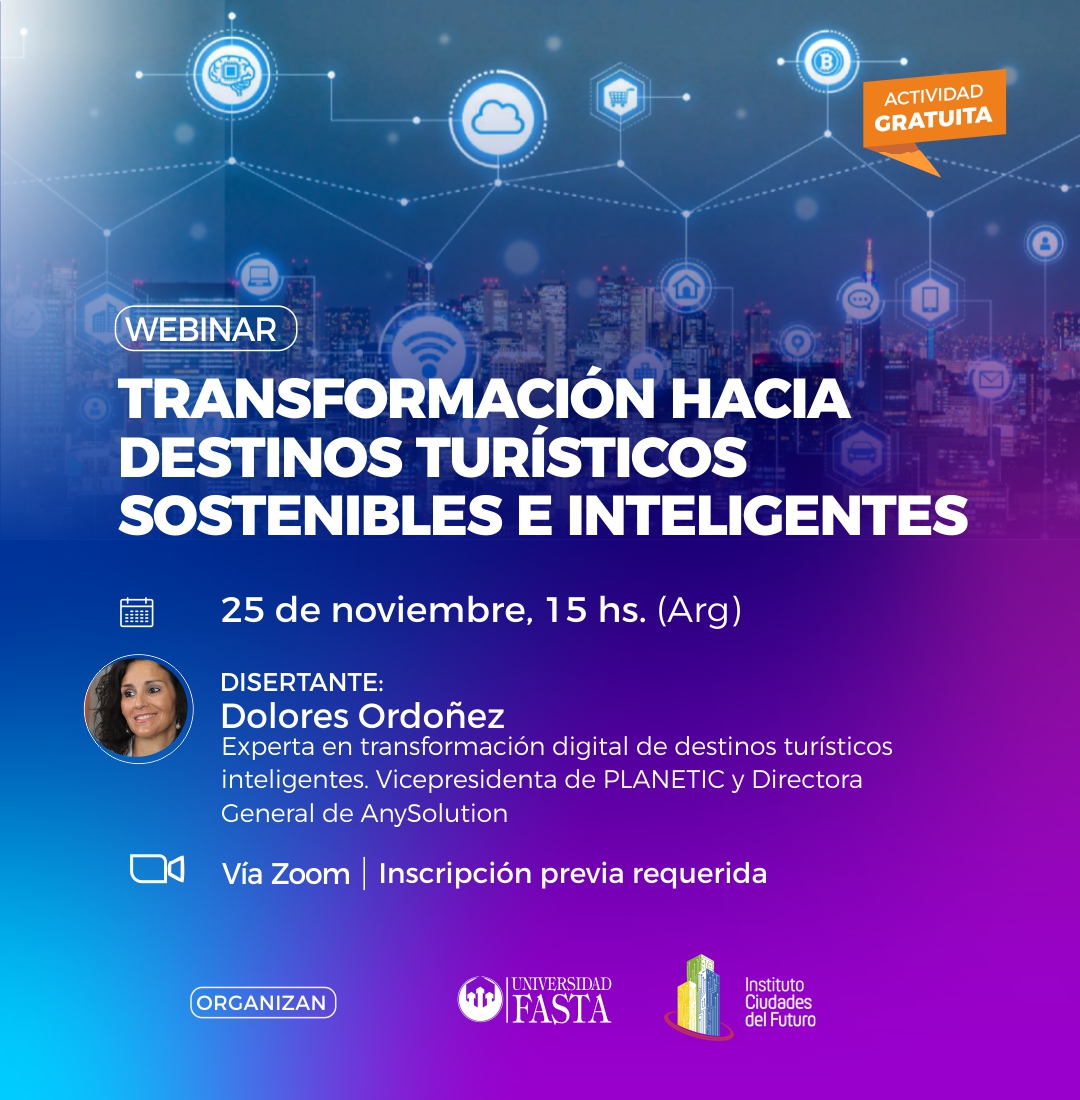 WEBINAR TRANSFORMACIÓN HACIA DESTINOS TURÍSTICOS SOSTENIBLES E INTELIGENTES