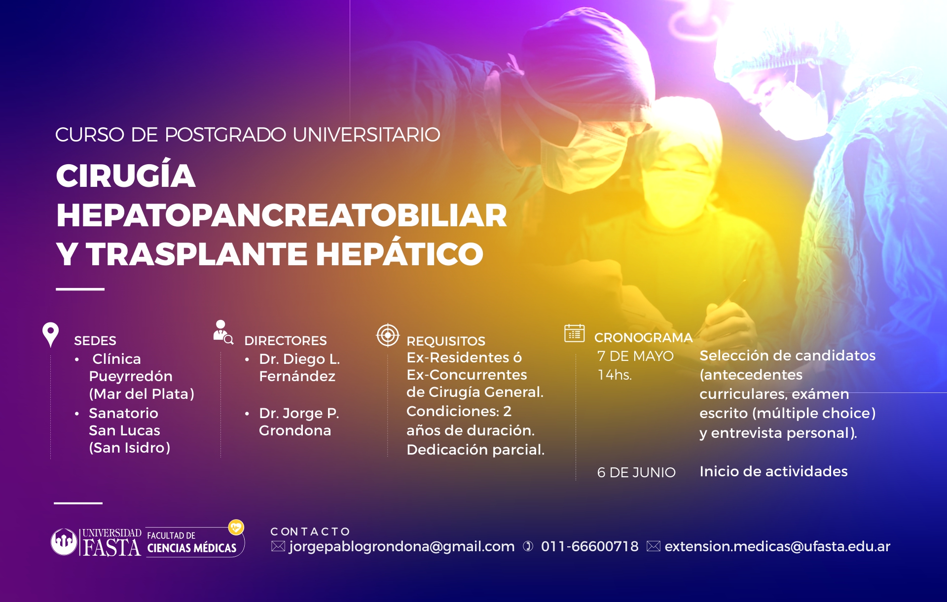 Curso Universitario de Postgrado en Cirugía Hepatopancreatobiliar y Trasplante Hepático 2022