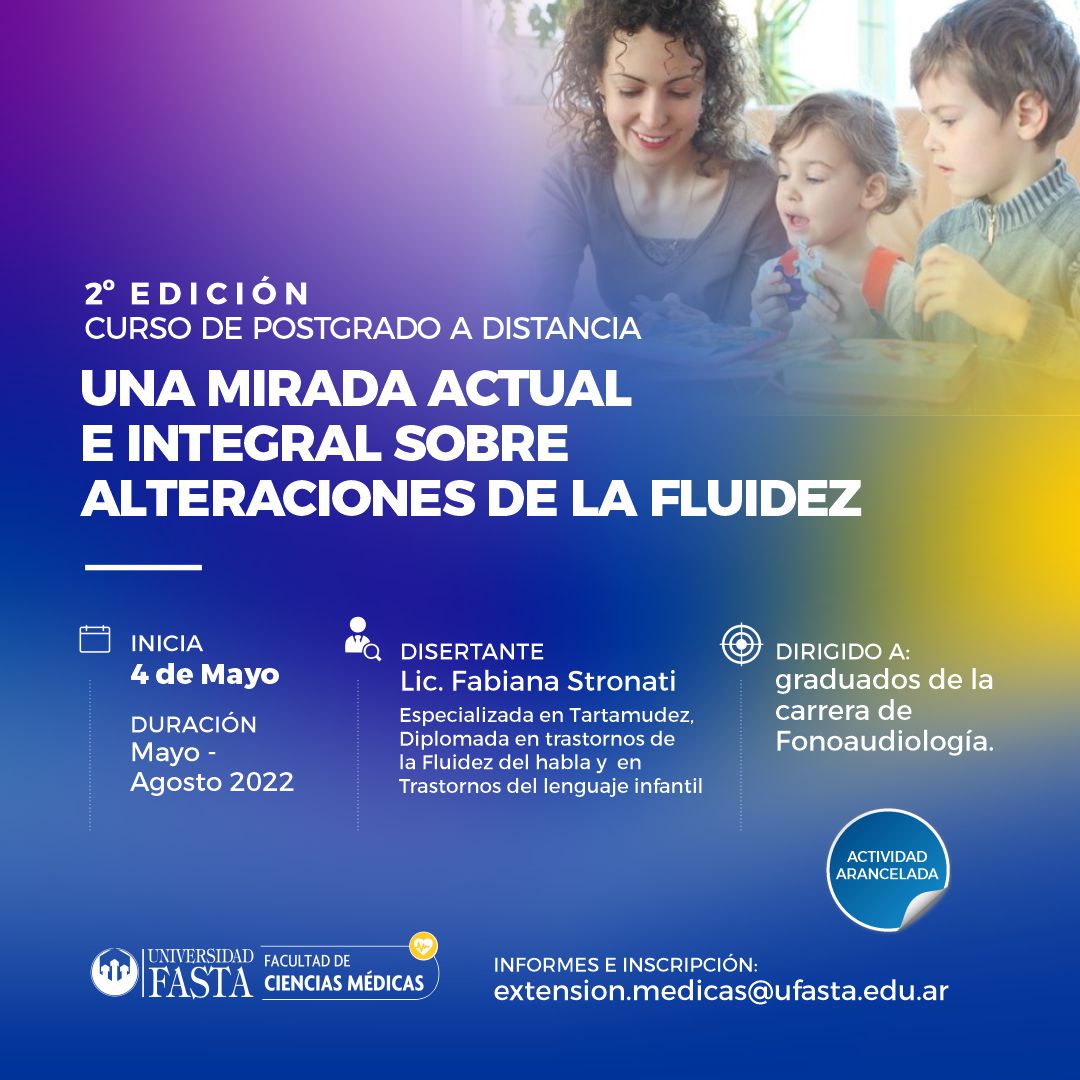 Curso de Postgrado a Distancia “Una mirada actual e integral sobre las alteraciones de la Fluidez”