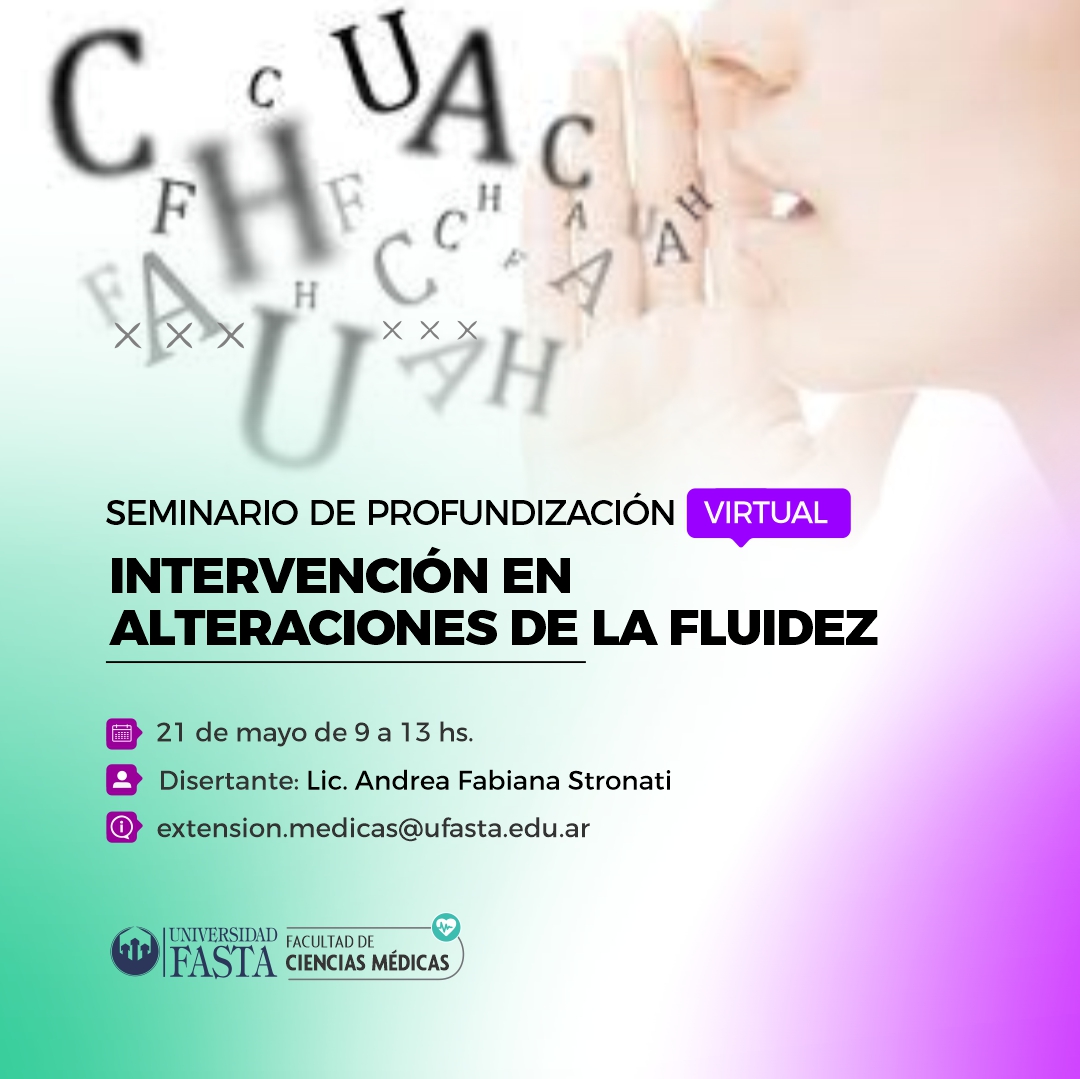 Seminario de Profundización VIRTUAL "Intervención en Alteraciones de la Fluidez"