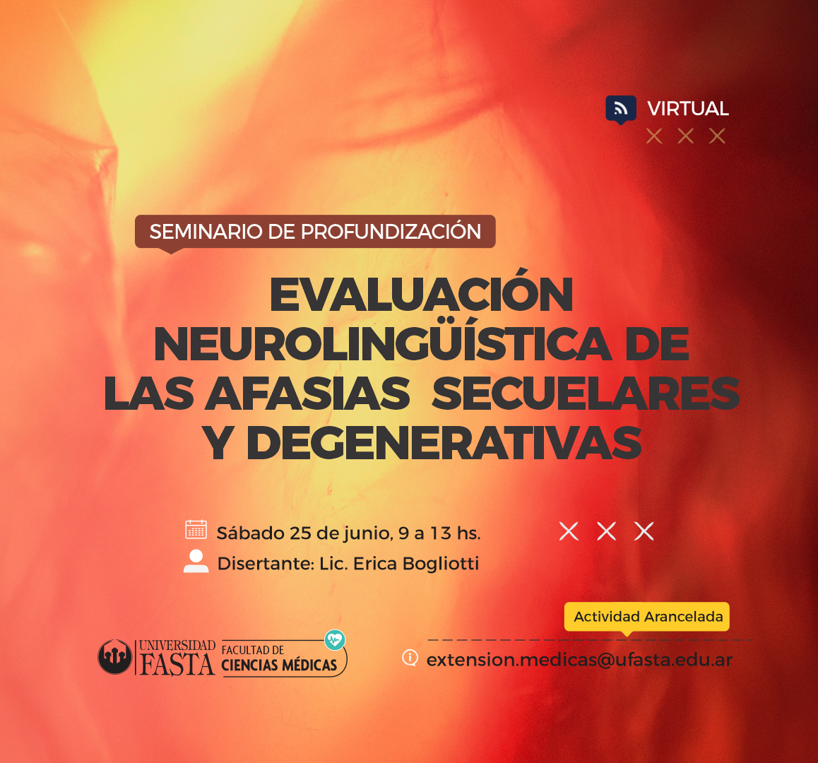 Seminario de Profundización VIRTUAL "Evaluación Neurolingüística de las Afasias Secuelares y Degenerativas"