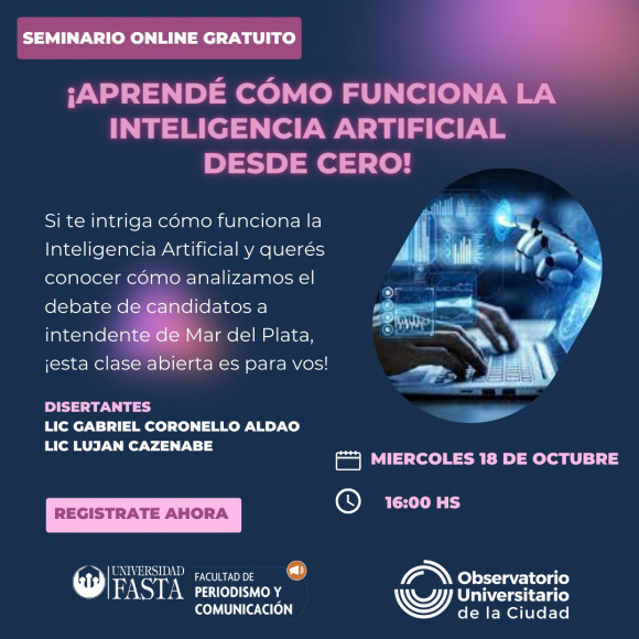 Webiner ¡Aprendé cómo funciona la Inteligencia Artificial desde cero!.