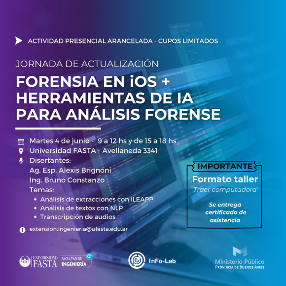 JORNADA DE ACTUALIZACIÓN - Forensia en iOS + Herramientas de IA para Análisis Forense