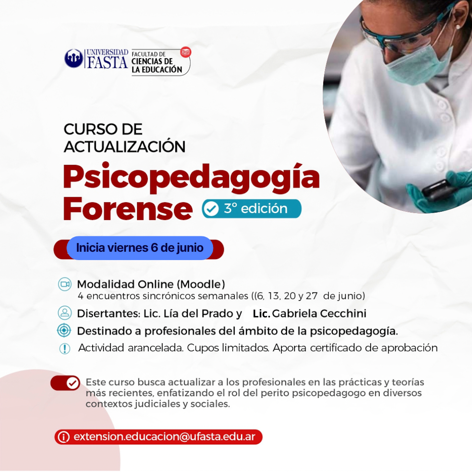 Curso de Actualización en Psicopedagogía Forense - 3era edición