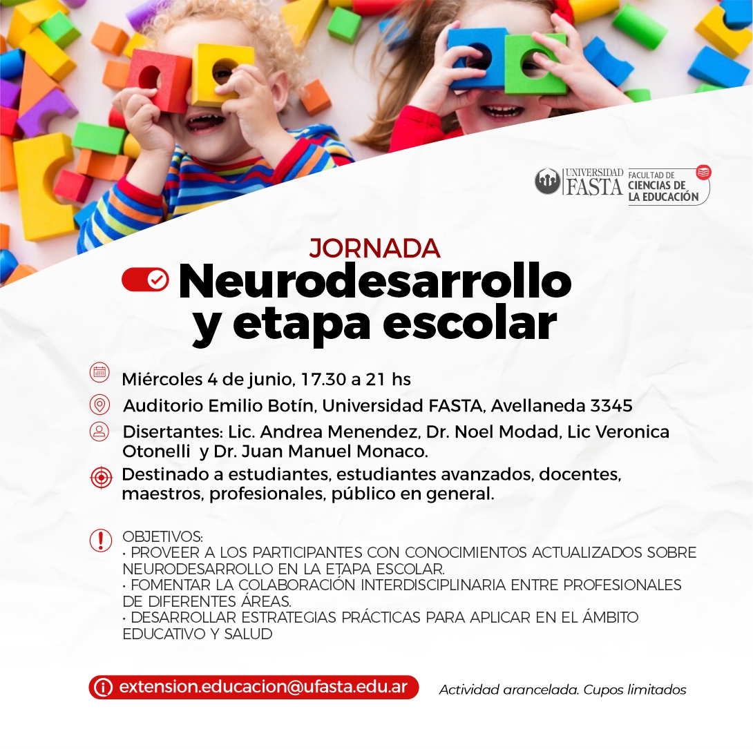 Jornada de Neurodesarrollo y Etapa Escolar