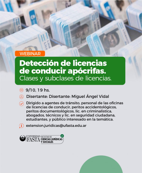 Detección de Licencias de conducir apócrifas. Clases y subclases de licencias